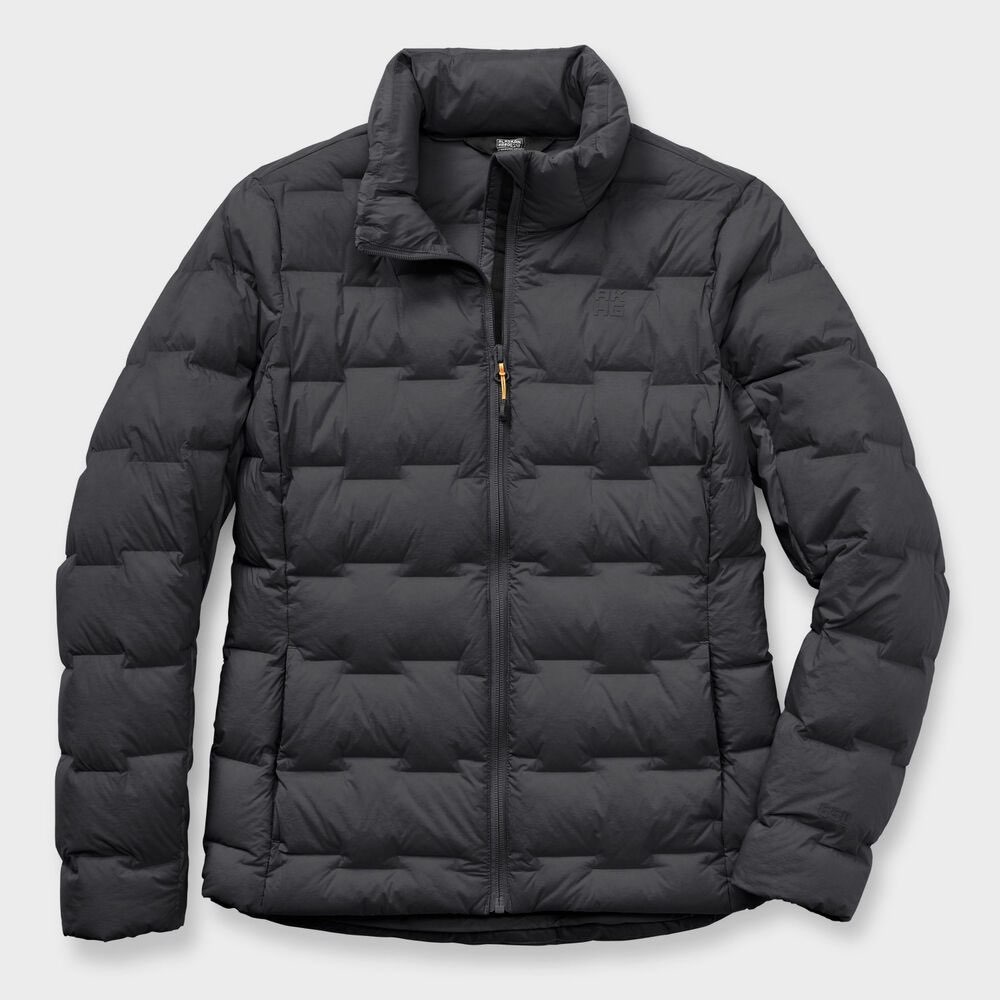 Duluth Trading Co AKHG Snowpack Stretch Down Jacket Jet Black‎ Large New W/ Tags